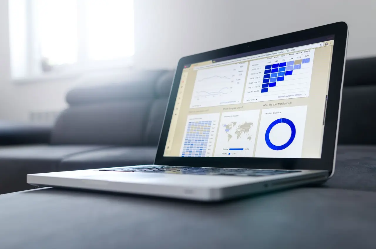 Analytics on a laptop