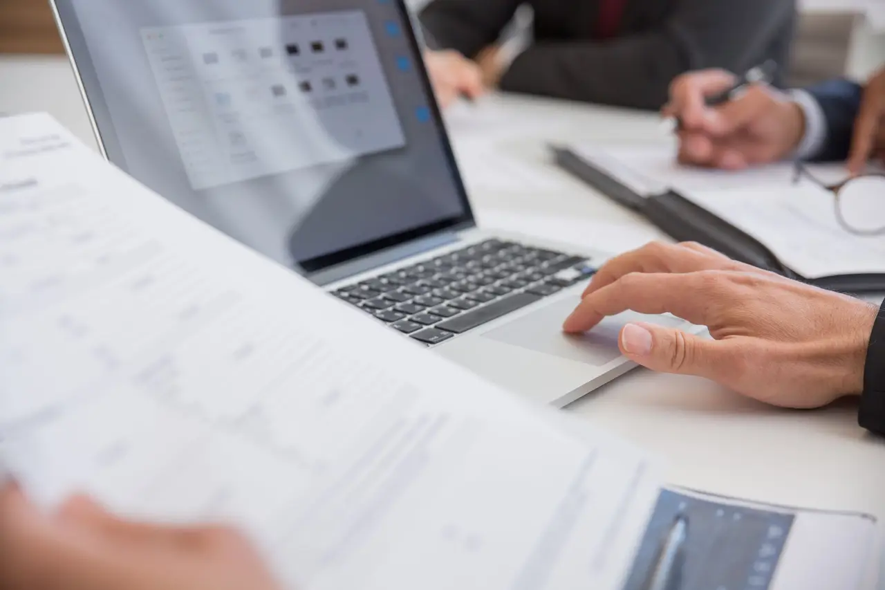 Export paperwork on a desk